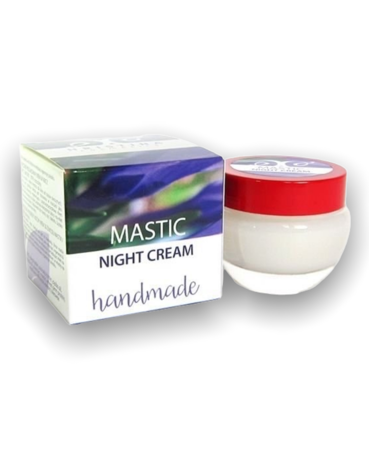 Natürliche handgemachte Nachtcreme mit Mastix-Harz hautverjüngend