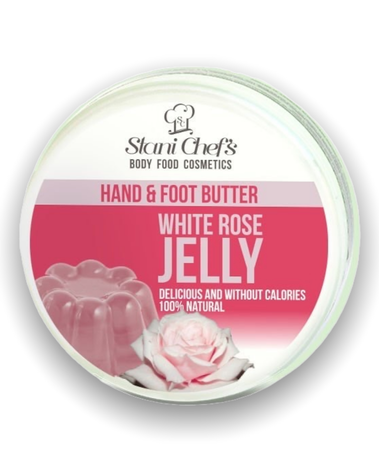Natürliche Hand- und Fusscreme "Gelee aus weisser Rose"