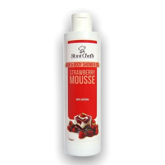 Natürliches Duschgel für Haut und Haar „Erdbeermousse“