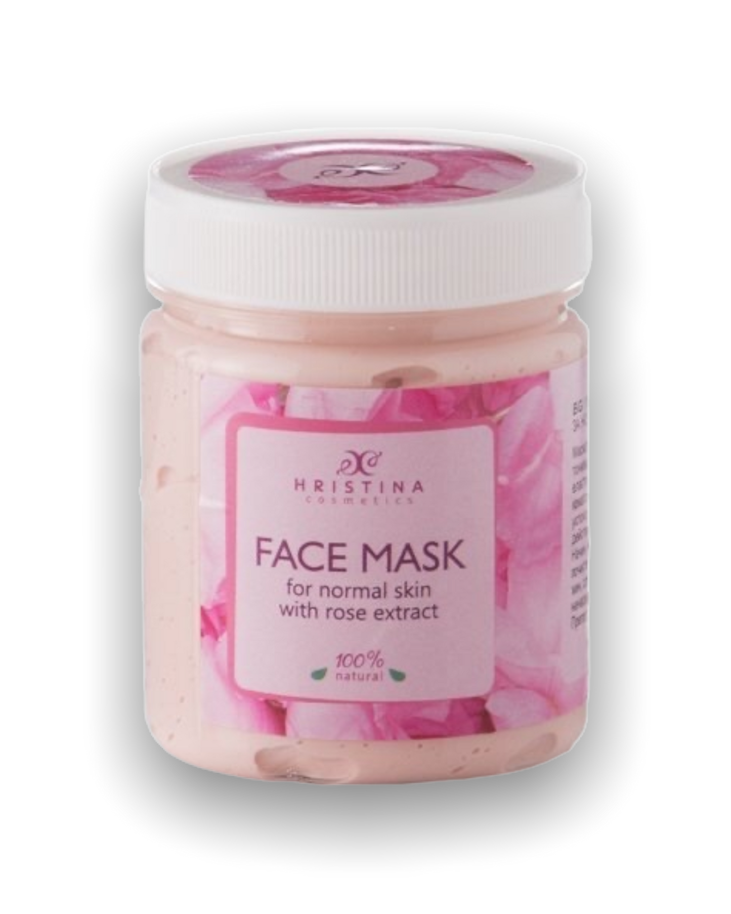 Natürliche Gesichtsmaske mit Rosenextrakt