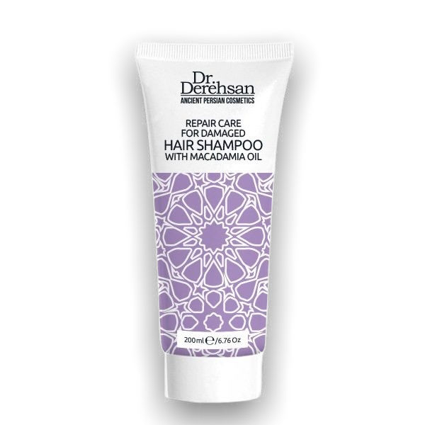 Natürliches Shampoo für geschädigtes Haar mit Macadamiaöl